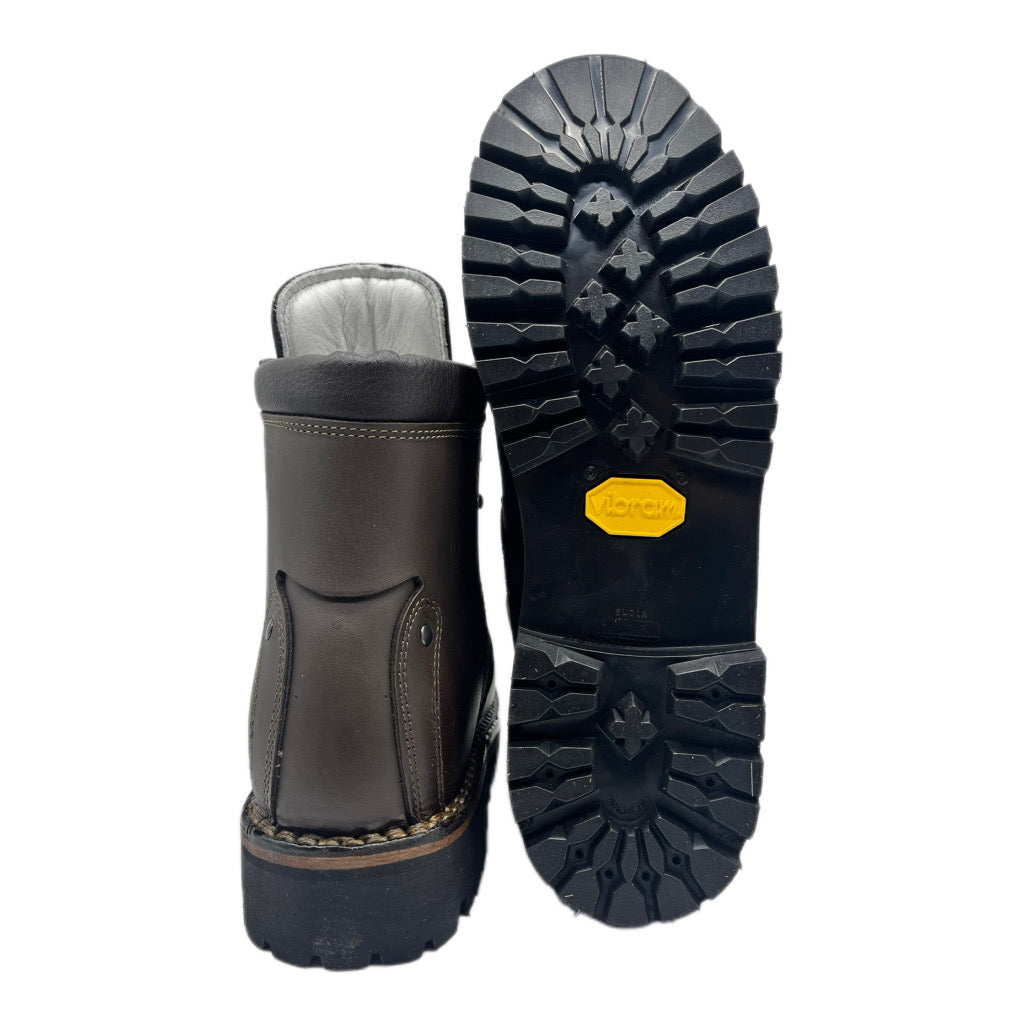 SCARPONE ARTIGIANALE "CARETTONI" VERO CUOIO, SUOLA VIBRAM, CIMA PIAZZI