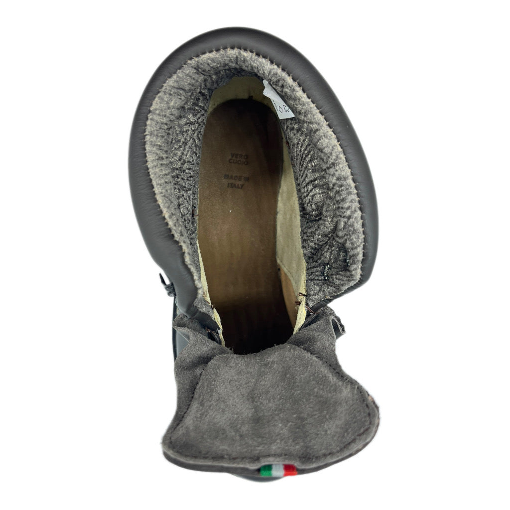 SCARPONE ARTIGIANALE "CARETTONI"  IN CUOIO, SUOLA VIBRAM